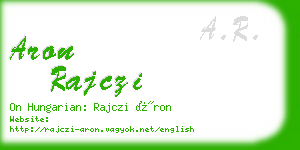 aron rajczi business card